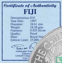 Fiji 10 dollars 1997 (PROOF) "50 years of UNICEF" - Image 3