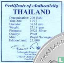 Thailand 200 baht 1997 (BE2540 - PROOF) "50 years of UNICEF" - Afbeelding 3