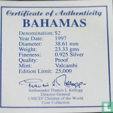 Bahamas 2 dollars 1997 (PROOF) "50 years of UNICEF" - Image 3