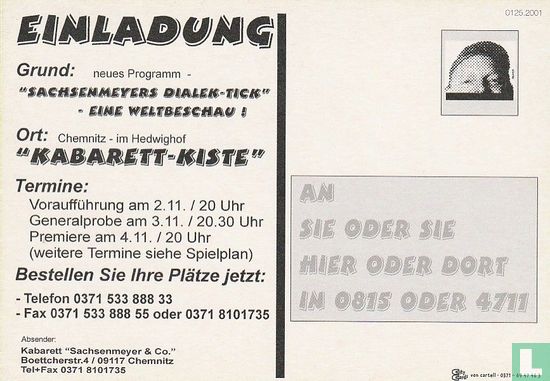 01-125 - Kabarett Sachsenmeyer & Co.  - Afbeelding 2