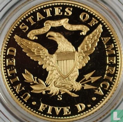 United States 5 dollars 2006 (PROOF) "San Francisco earthquake and fire centennial" - Image 2