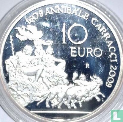 Italië 10 euro 2009 (PROOF) "400th anniversary Death of Annibale Carracci" - Afbeelding 1
