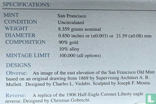 Verenigde Staten 5 dollars 2006 "San Francisco earthquake and fire centennial" - Afbeelding 3