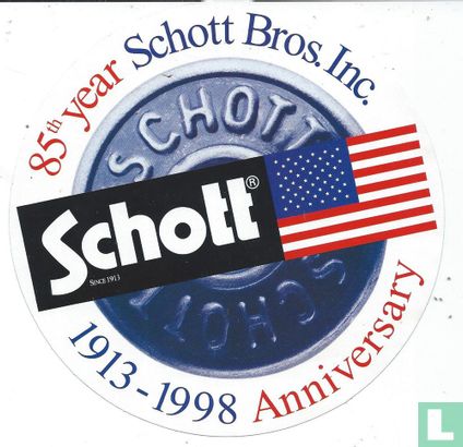 85th year Schott Bross.Inc. 1913-1998 Anniversary