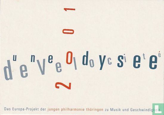 jungen philharmonie thüringen - 2001 - une Odyssee de Velocité - Afbeelding 1
