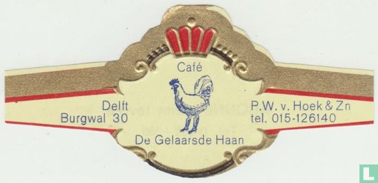 Café De Gelaarsde Haan - Delft Burgwal 30 - P.W. v. Hoek & Zn. tel. 015-126140 - Afbeelding 1