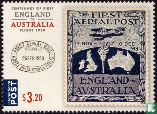 100 years first flight from England to Australia