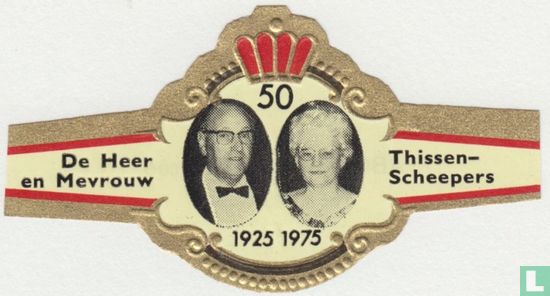 50 1925 1975 - De Heer en Mevrouw - Thissen-Scheepers - Afbeelding 1