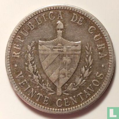 Cuba 20 centavos 1915 (type 2) - Image 2