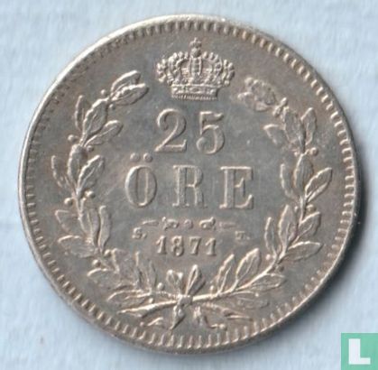 Suède 25 öre 1871 - Image 1