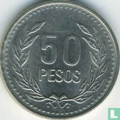 Colombia 50 pesos 2007 (copper-nickel-zinc) - Image 2