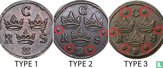 Suède ¼ öre 1644 (type 3) - Image 3