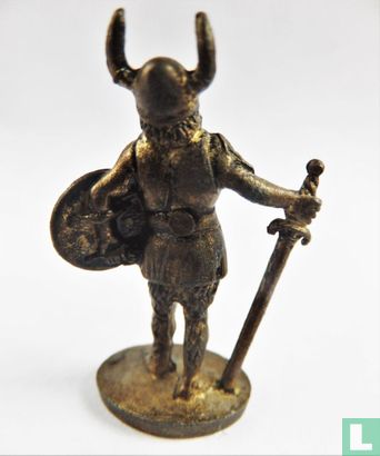 Viking met zwaard en schild (messing) - Afbeelding 2