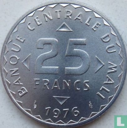 Mali 25 francs 1976 (trial) - Image 1