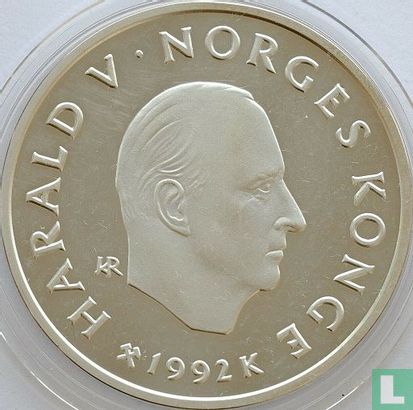 Norwegen 100 Kroner 1992 "1994 Winter Olympics in Lillehammer - Ice hockey" - Bild 1