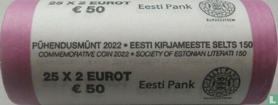 Estonie 2 euro 2022 (rouleau) "150th anniversary Society of Estonian Literati" - Image 2