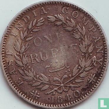 Inde britannique 1 rupee 1840 (type 2) - Image 1