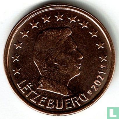 Luxembourg 2 cent 2021 (lion) - Image 1