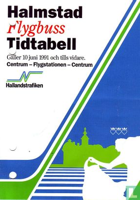 Timetable: Bus to Halmstad Airport 1991