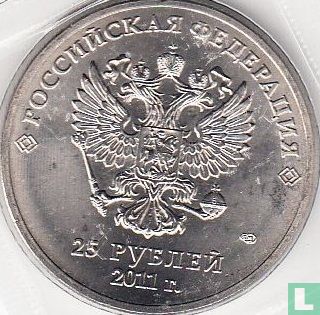 Rusland 25 roebels 2011 (kleurloos) "2014 Winter Olympics in Sochi" - Afbeelding 1