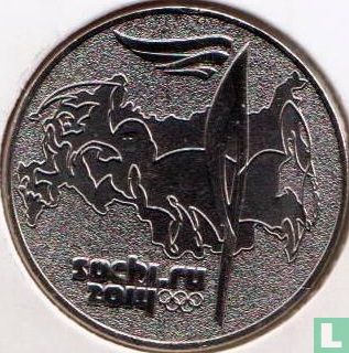 Russia 25 rubles 2014 (colourless) "Winter Olympics in Sochi - Olympic torch" - Image 2