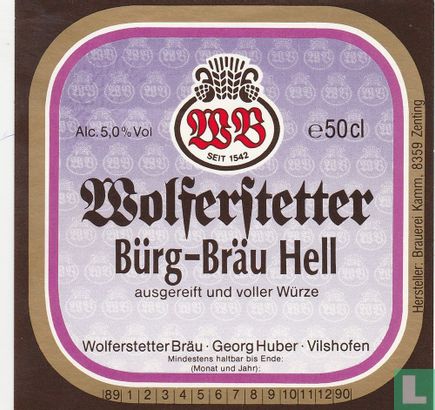 Wolferstetter Bürg-Bräu Hell