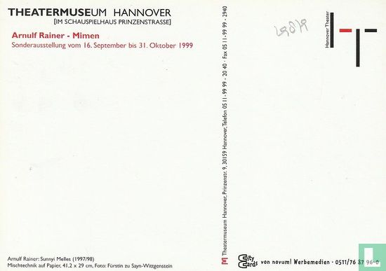 Theatermuseum Hannover - Arnulf Rainer  - Afbeelding 2
