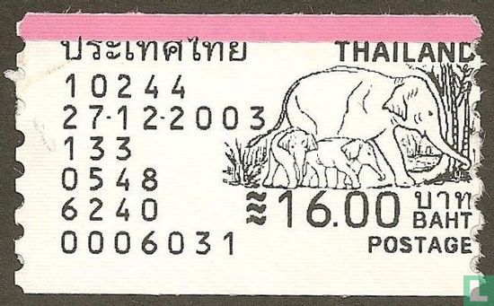 Elephant ATM-Etikett