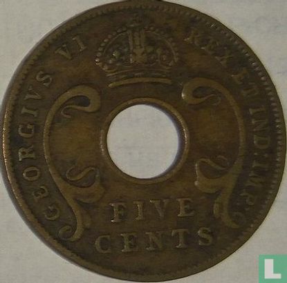 Afrique de l'Est 5 cents 1942 (SA) - Image 2