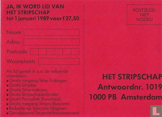 Uitnodiging Strip-3-daagse 1987 - Image 2