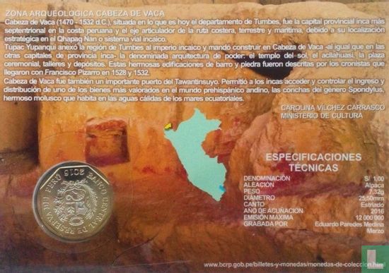 Pérou 1 sol 2016 (folder) "Archaeological zone of Cabeza de Vaca" - Image 2