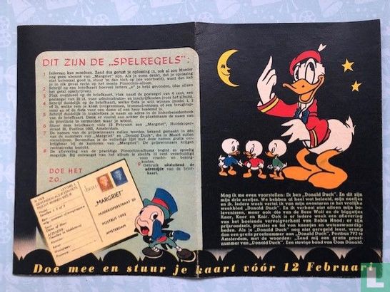 Margriet  Donald Duck Wedstrijd Folder/Bijlage 1953 - Image 2