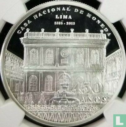 Peru 1 nuevo sol 2015 (PROOF - zilver) "450 years Casa Nacional de Moneda" - Afbeelding 2