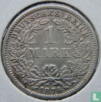 Duitse Rijk 1 mark 1874 (F) - Afbeelding 1