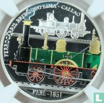 Peru 1 sol 2019 (PROOF) "Historic railways - Steam locomotive" - Afbeelding 2