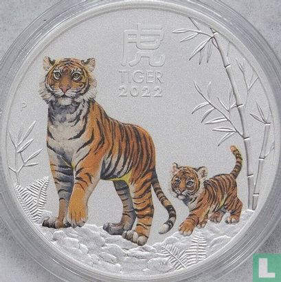 Australië 1 dollar 2022 (type 1 - gekleurd) "Year of the Tiger" - Afbeelding 1