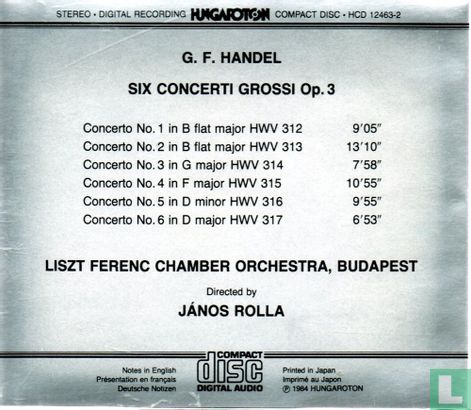 Handel, 6 Concerti Grossi Op. 3 - Image 2