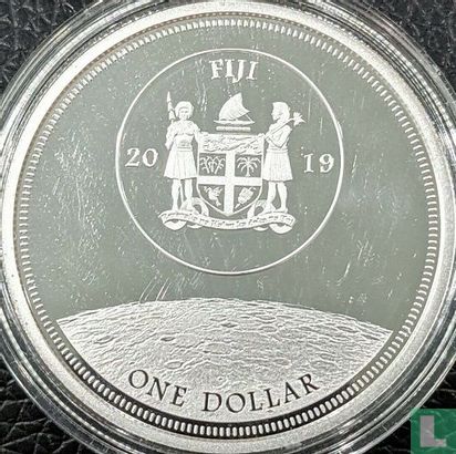 Fiji 1 dollar 2019 (PROOF - colourless) "50th anniversary of the moon landing" - Image 1