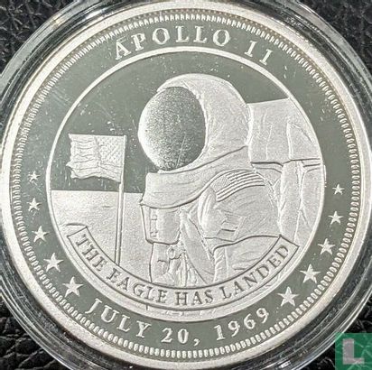 Fiji 1 dollar 2019 (PROOF - colourless) "50th anniversary of the moon landing" - Image 2