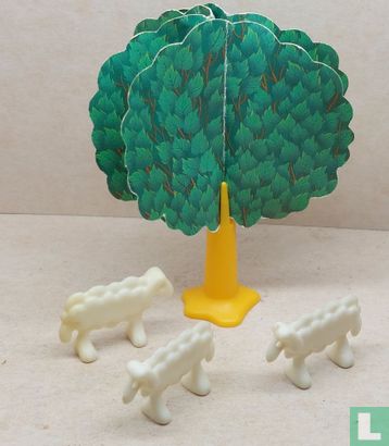Tree with 3 sheep