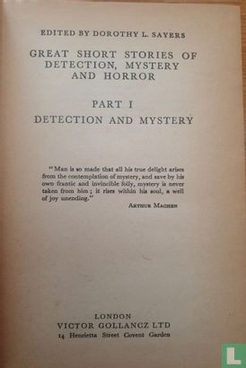 Great Short Stories of Detection Mystery and Horror - Part I Detection & Mystery - Afbeelding 3