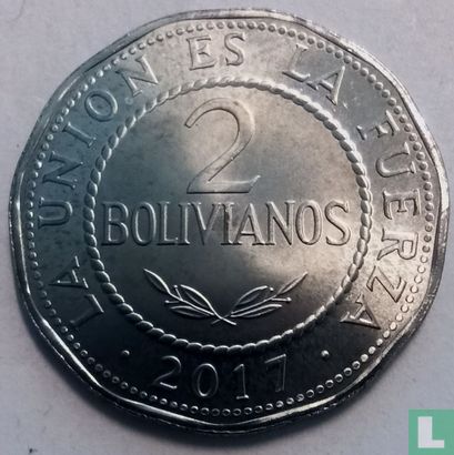 Bolivie 2 bolivianos 2017 - Image 1
