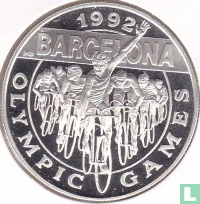 Kaaimaneilanden 5 dollars 1992 (PROOF) "Summer Olympics in Barcelona" - Afbeelding 2