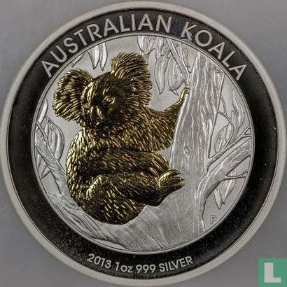 Australia 1 dollar 2013 (silver - partially gilded) "Koala" - Image 1