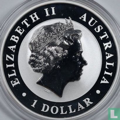 Australie 1 dollar 2017 (non coloré - avec marque privy coq) "Koala" - Image 2