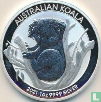 Australia 1 dollar 2021 (colourless) "Koala" - Image 1