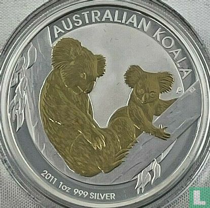 Australië 1 dollar 2011 (gekleurd - zonder privy merk) "Koala" - Afbeelding 1