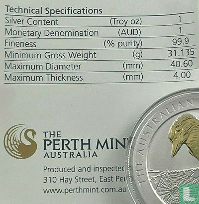 Australië 1 dollar 2008 (gekleurd) "Kookaburra" - Afbeelding 3