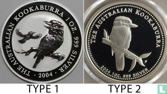 Australië 1 dollar 2004 (kleurloos) "Kookaburra" - Afbeelding 3