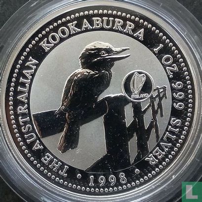 Australien 1 Dollar 1998 (mit Irland Privy Marke) "Kookaburra" - Bild 1